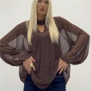 maglia due pezzi trasparente tulle